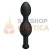 Dilatador anal plug de silicona negro